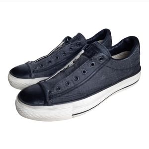 Converse X John Varvatos Mens 7.5 Womens 9.5 Black Sneakers Shoes Distressed